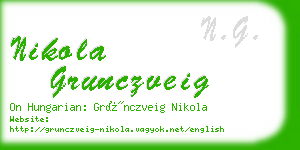 nikola grunczveig business card